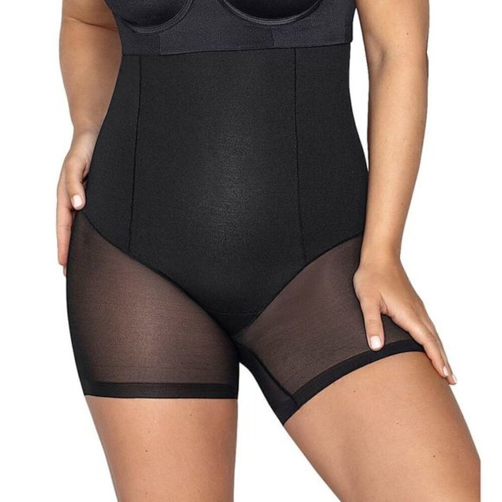 NWT Leonisa Truly Invisible PowerSlim Hi-Waist Control Shorts 012852 Size XL